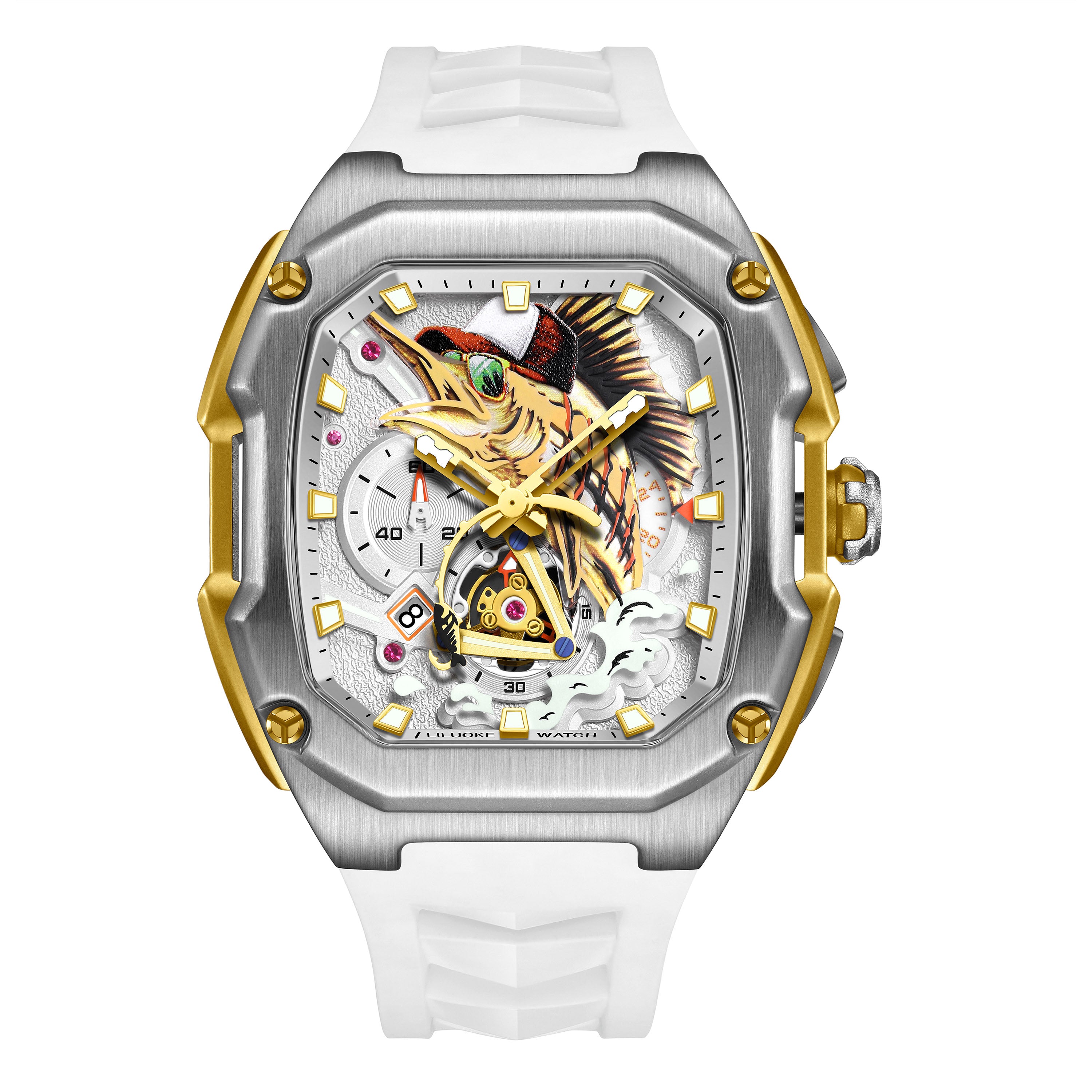 LILUOKE Quartz Mechanical Watch for Men DT-LK9029G