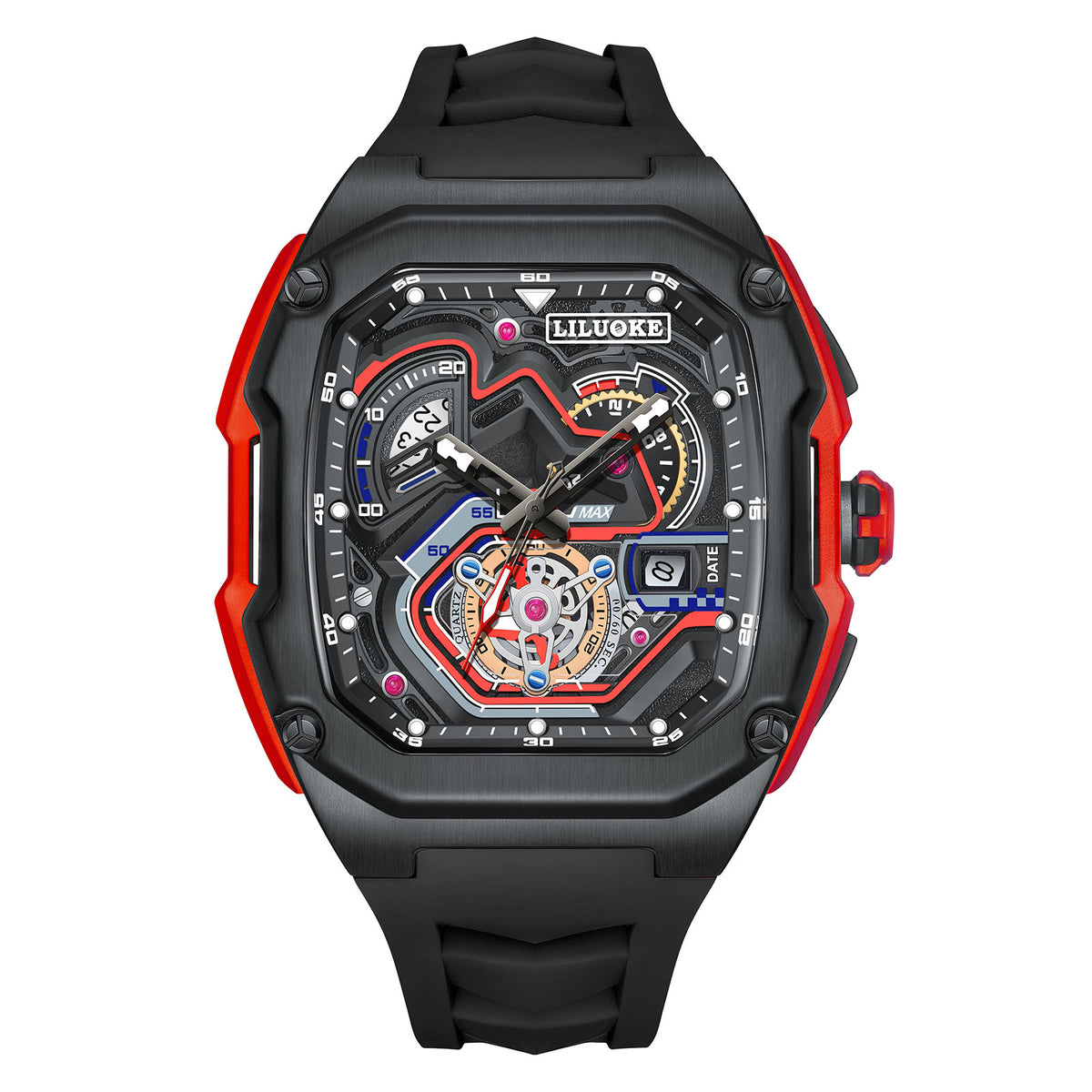 LILUOKE Track Racing Watch - Mechanical Dial Design, 30 Meter