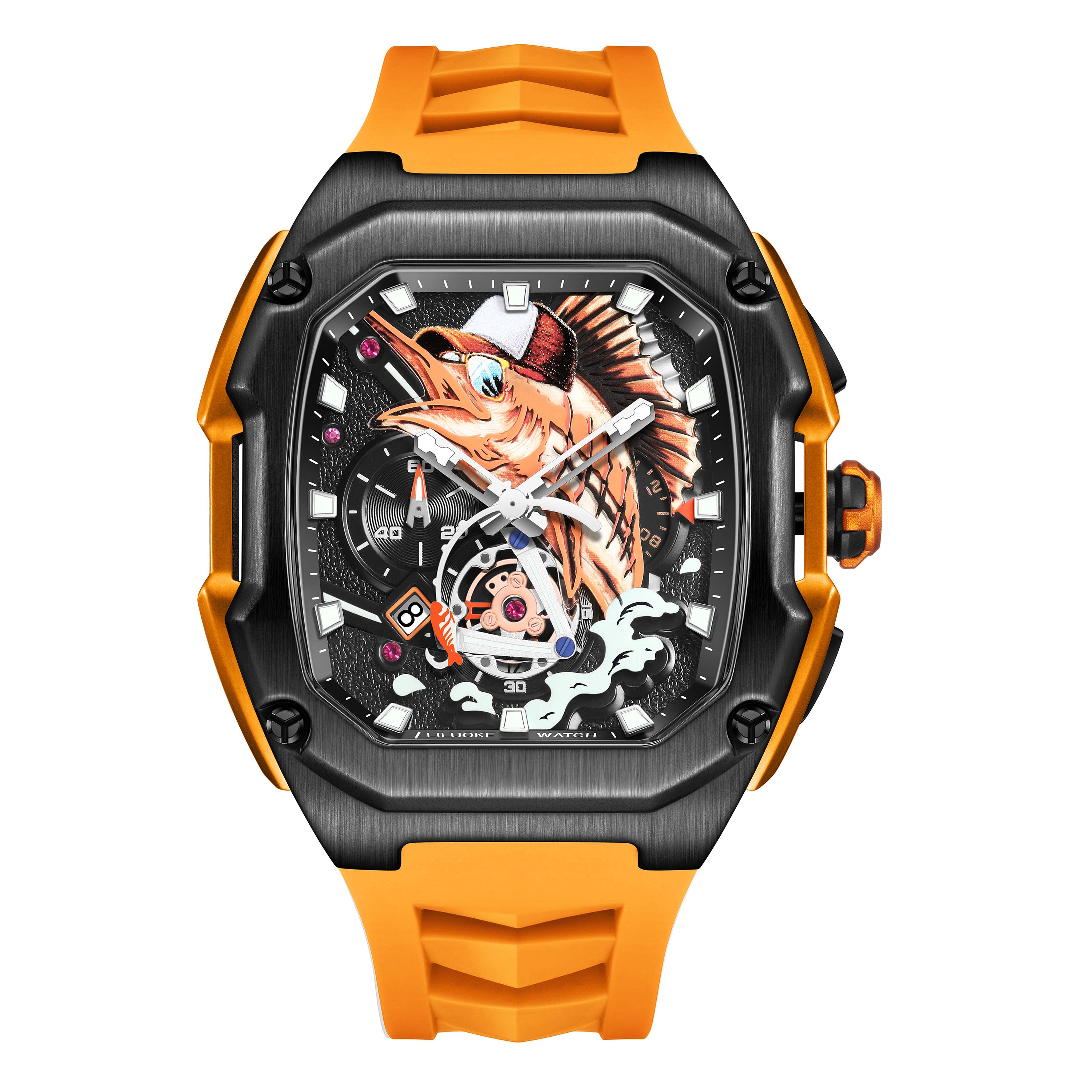 LILUOKE Quartz Mechanical Watch for Men DT-LK9029G