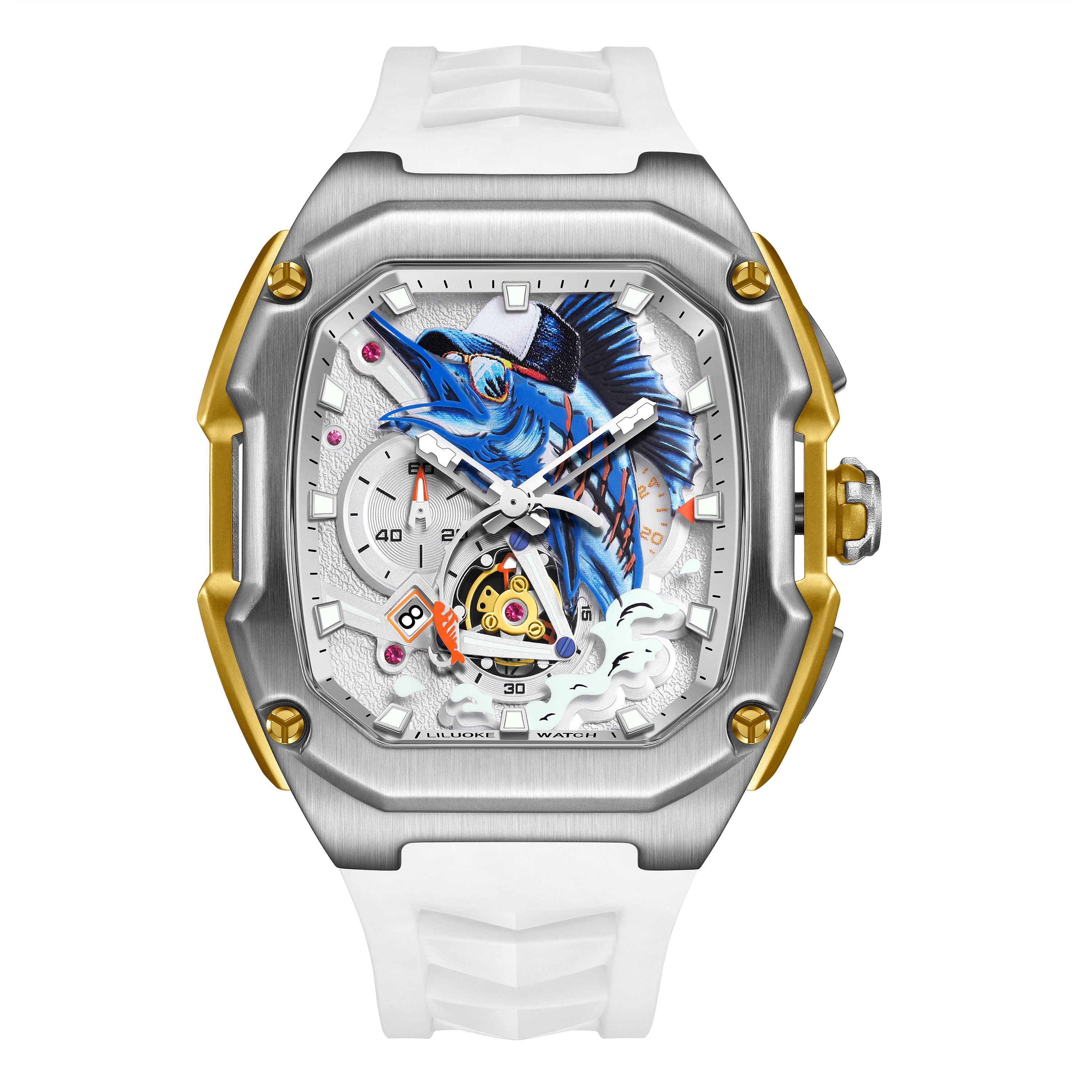 LILUOKE Quartz Mechanical Watch for Men DT-LK9029G