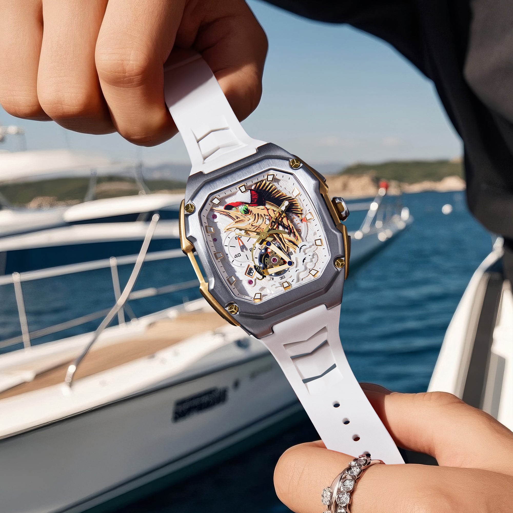 LILUOKE Quartz Mechanical Watch for Men DT-LK9029G