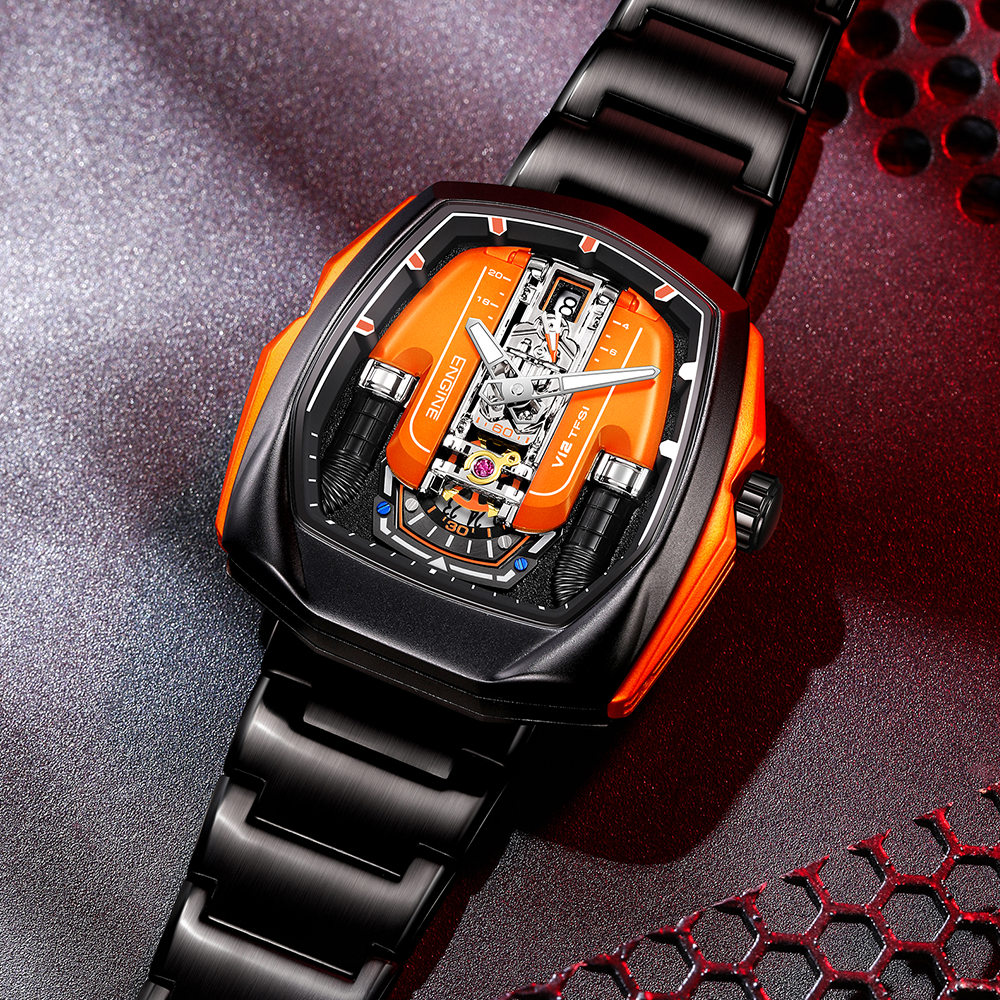 LILUOKE Men Sport Engine Wrist Watch DT-LK9032G – Liluoke Watches