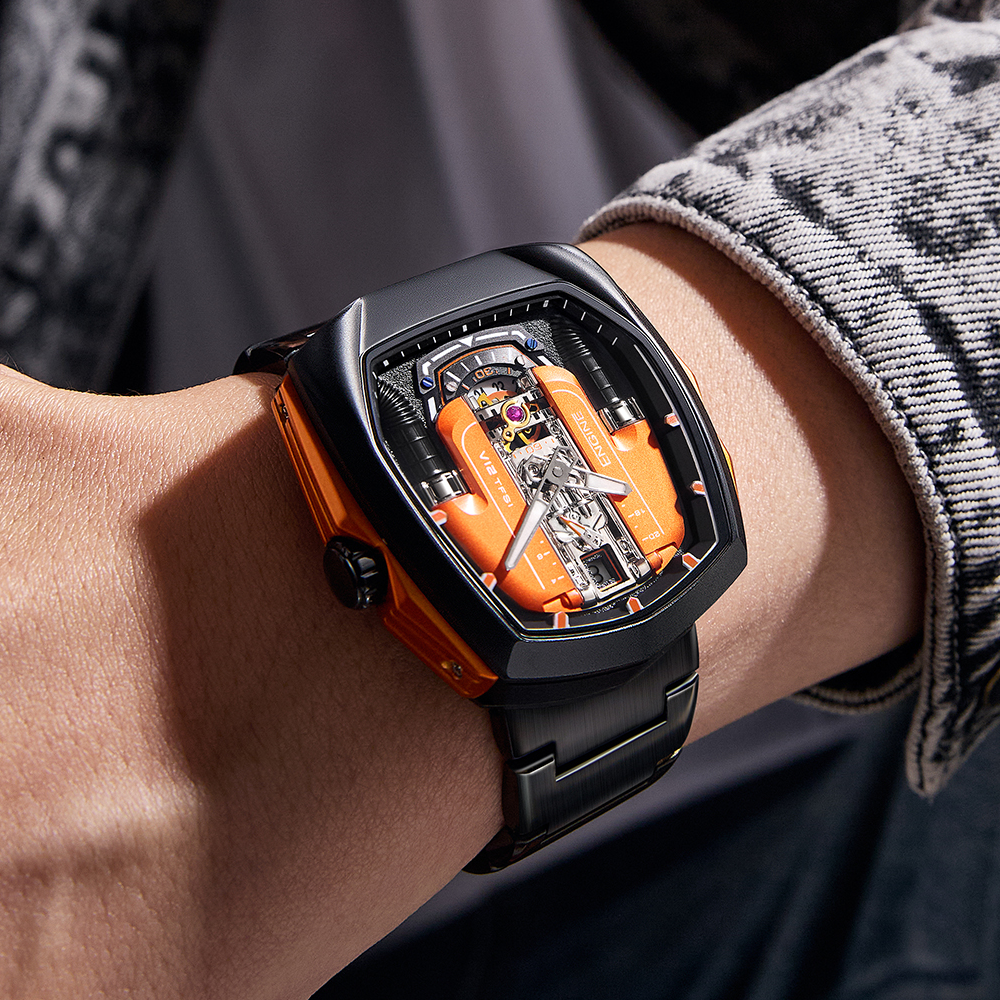 LILUOKE Men Sport Engine Wrist Watch DT-LK9032G