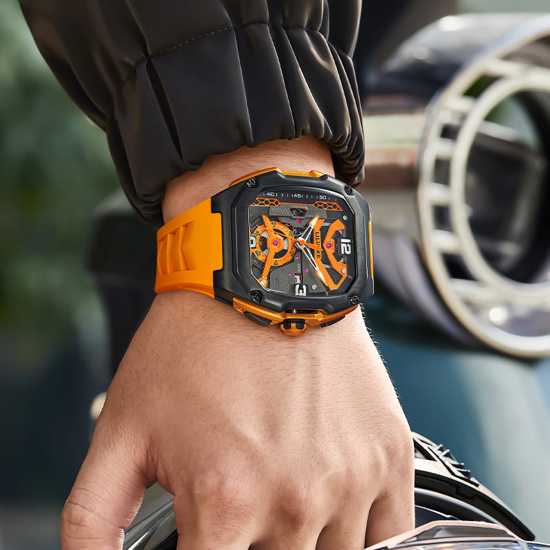 LILUOKE Mens Watches Motorcycle-Inspired Watch That Combines Style