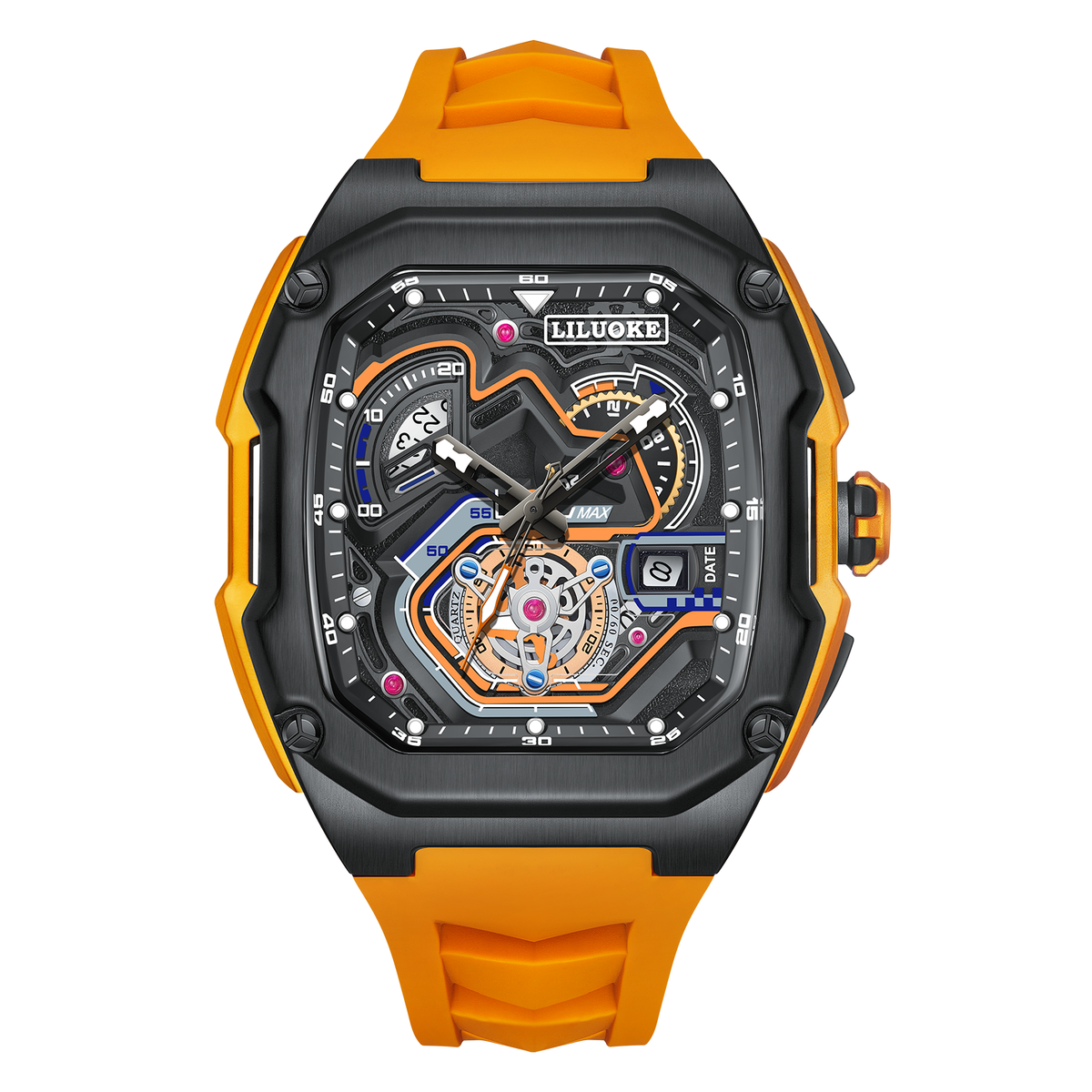 LILUOKE Track Racing Watch - Mechanical Dial Design, 30 Meter