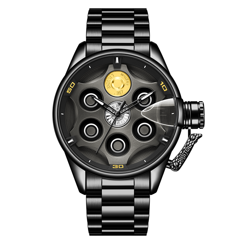 LILUOKE Revolver Cylinder Luxury Men's Watch DT-LK9030G