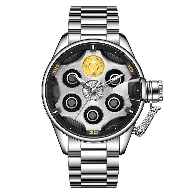 LILUOKE Revolver Cylinder Luxury Men's Watch DT-LK9030G