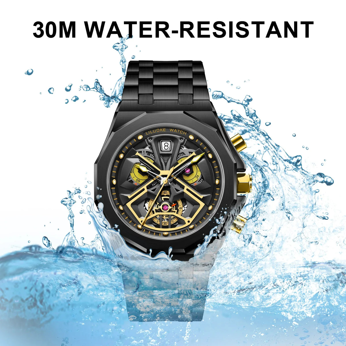 LILUOKE Mens Watches for Men, Profession Design Wrist Watches