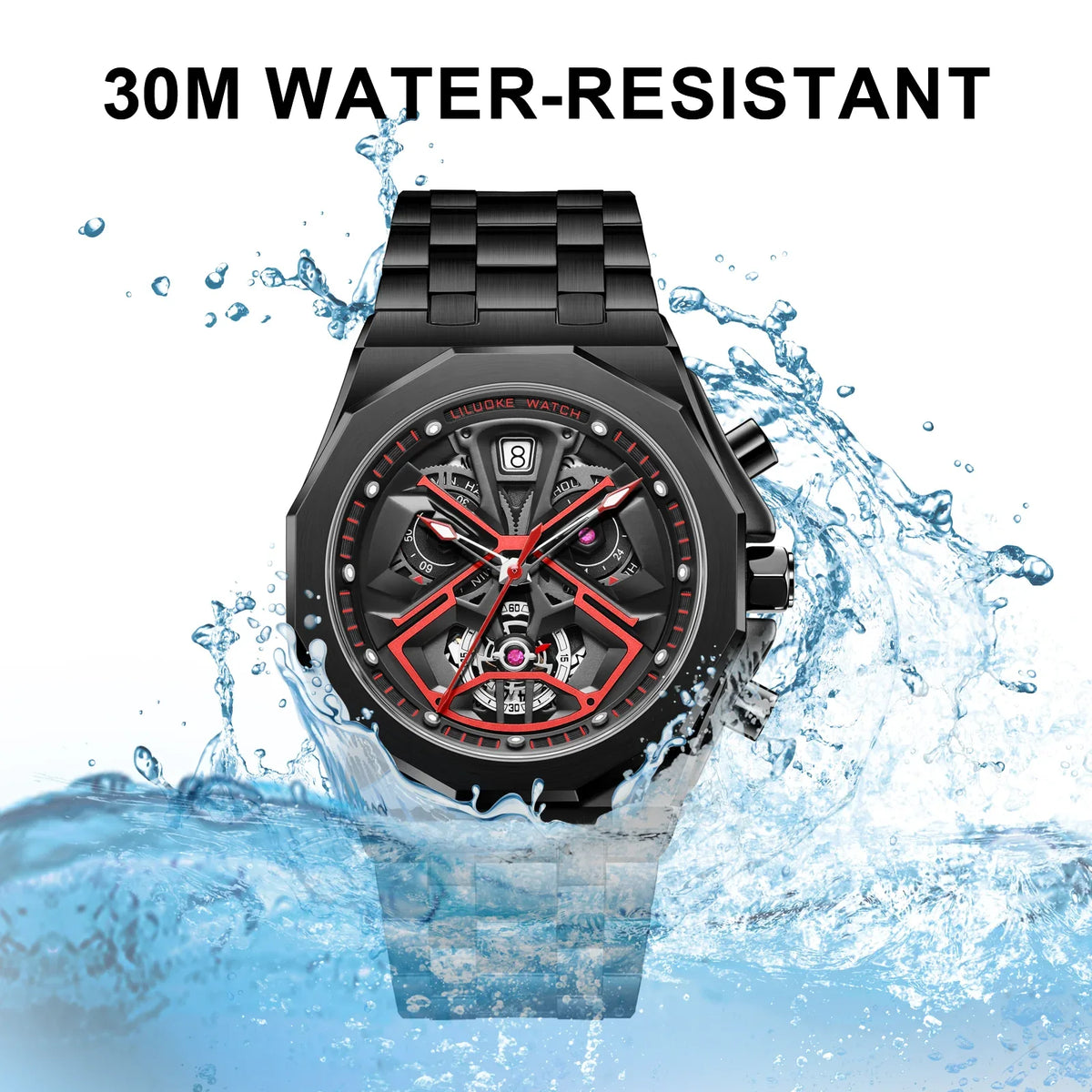 LILUOKE Mens Watches for Men, Profession Design Wrist Watches