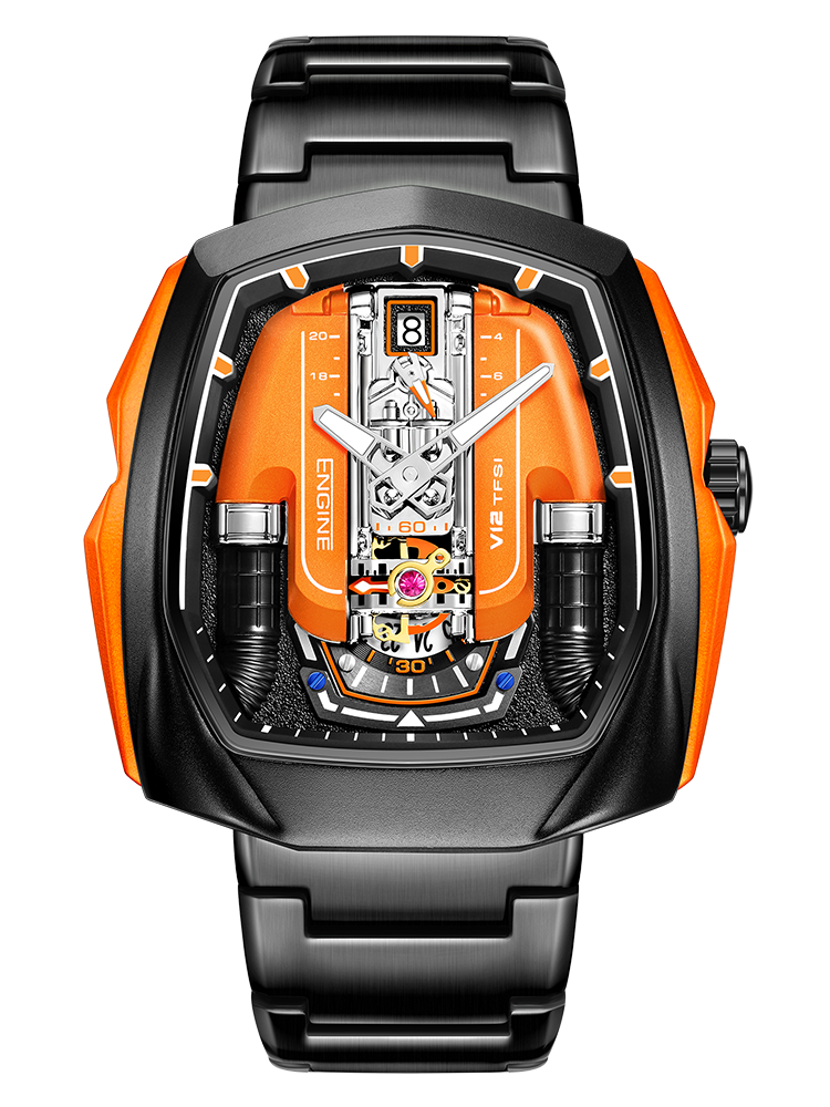 LILUOKE Men Sport Engine Wrist Watch DT-LK9032G