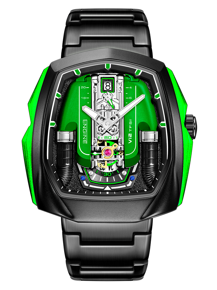 LILUOKE Men Sport Engine Wrist Watch DT-LK9032G