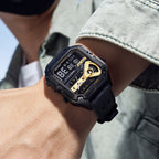 LILUOKE Versatile and Stylish Dual Display Watch - Dual Time Zone Functionality, Multi-Functional Features（DT-LK9022G-01）