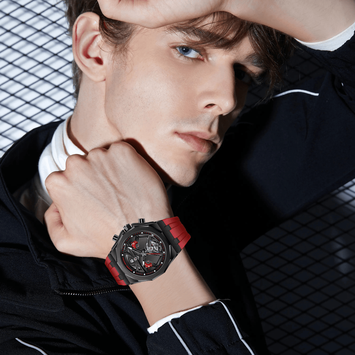 LILUOKE Watches for Men Cool Dress Watch 30ATM Luminous Skeleton Desig ...